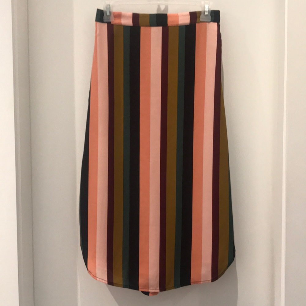 Multicolour Striped Midi Skirt - Picture 1 of 7
